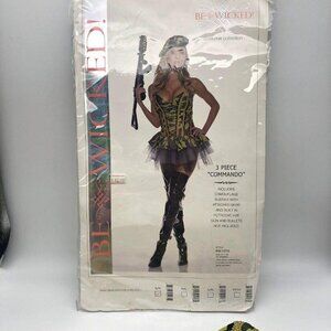 New Be Wicked 3 Pc Commando Sexy Costume - Size S/M